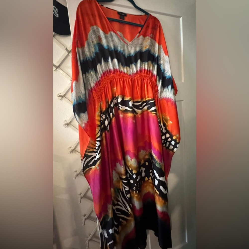Natori Vibrant Multicolor Kaftan Dress